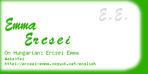 emma ercsei business card